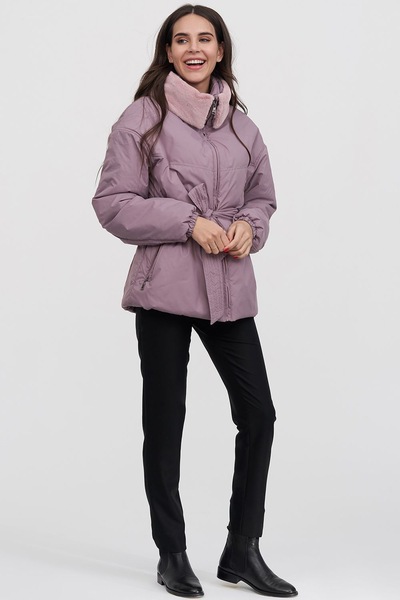 Куртка лилового цвета с поясом  – Natali Bolgar