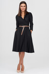 Платье черного цвета с драпировкой 3 - интернет-магазин Natali Bolgar