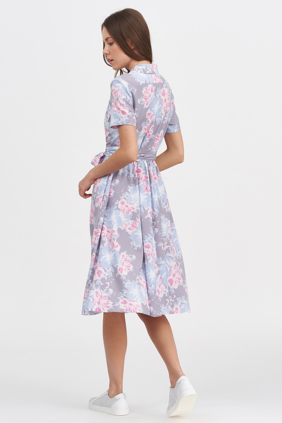 Платье-рубашка в цветочном принте 2 - интернет-магазин Natali Bolgar