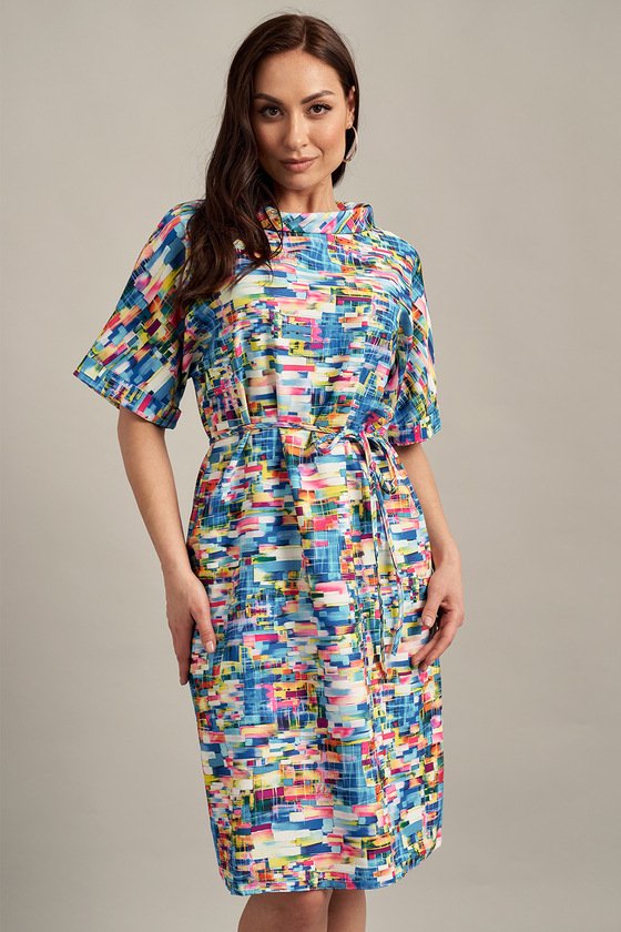 Свободное платье с ярким принтом 2 - интернет-магазин Natali Bolgar