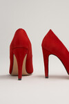 Туфли-лодочки из красного велюра 1 - интернет-магазин Natali Bolgar