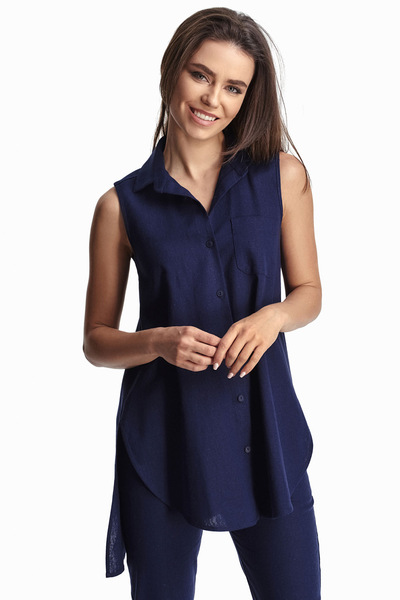 Свободная блуза синего цвета  – Natali Bolgar