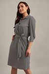 Платье-рубашка светло-серого цвета 4 - интернет-магазин Natali Bolgar