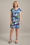 Свободное платье с крупным принтом со спущенной линией плеча - интернет-магазин Natali Bolgar