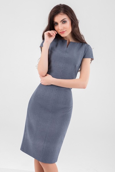Платье-футляр с серым принтом   – Natali Bolgar