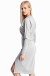 Серое платье с поясом - интернет-магазин Natali Bolgar