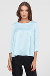 Блуза блакитного кольору з защипами 2 - интернет-магазин Natali Bolgar