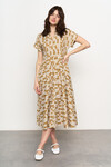 Сукня з геометричним принтом кольору кемел - интернет-магазин Natali Bolgar