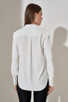 Молочная блуза с V-образным вырезом 3 - интернет-магазин Natali Bolgar