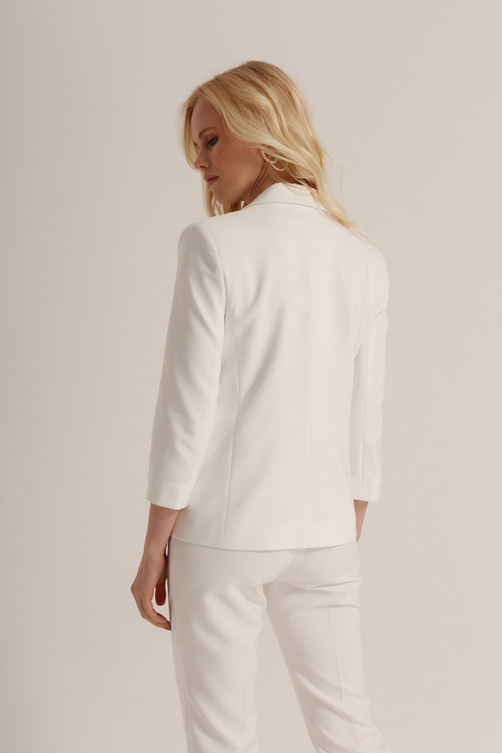 Жакет белого цвета с декоративными карманами 4 - интернет-магазин Natali Bolgar