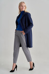 Двубортное пальто синего цвета - интернет-магазин Natali Bolgar