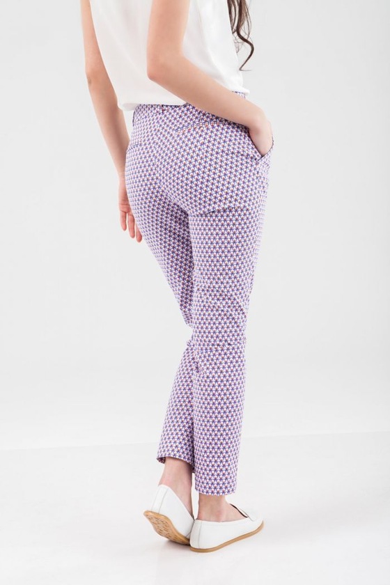 Укороченные брюки с геометрическим принтом 2 - интернет-магазин Natali Bolgar
