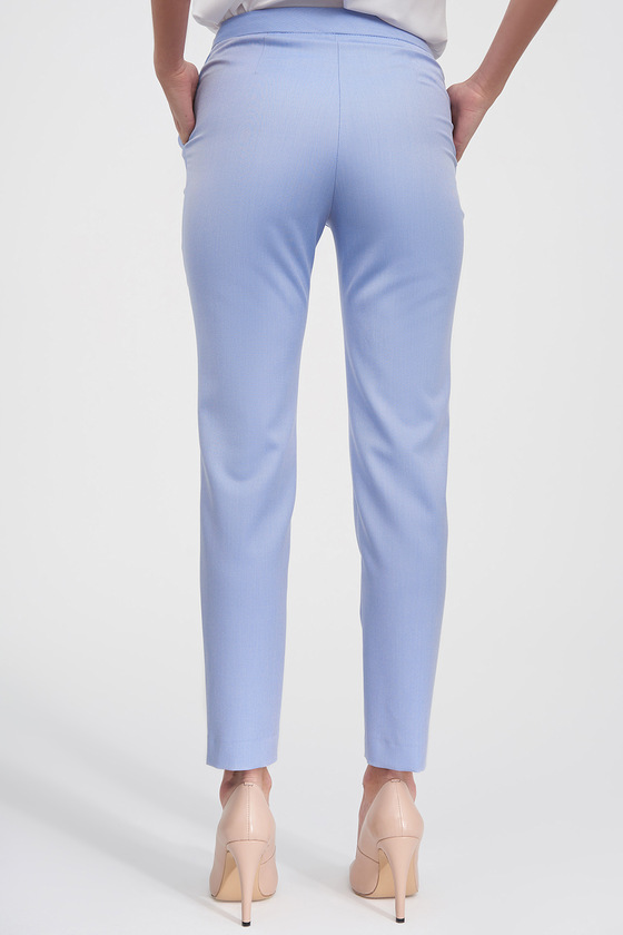 Зауженные брюки небесно-голубого цвета 2 - интернет-магазин Natali Bolgar
