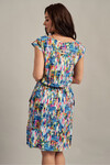 Платье с ярким принтом и асимметричным низом  3 - интернет-магазин Natali Bolgar