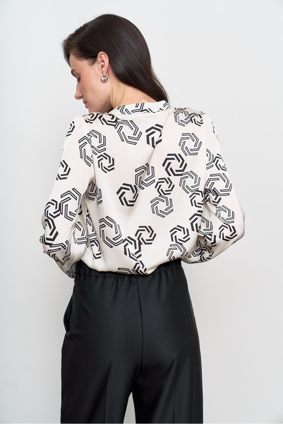 Блуза з геометричним принтом 1 - интернет-магазин Natali Bolgar