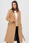 Классическое двубортное пальто цвета кэмел 1 - интернет-магазин Natali Bolgar