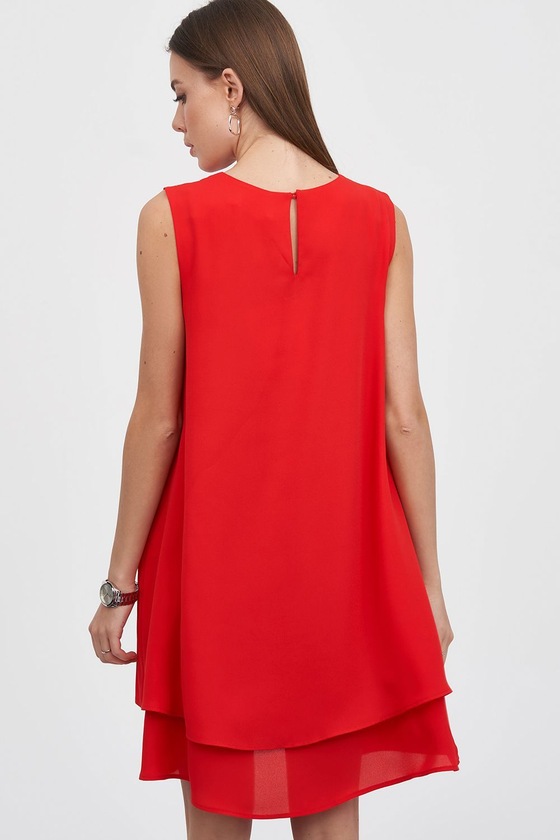 Платье А-силуэта красного цвета 2 - интернет-магазин Natali Bolgar