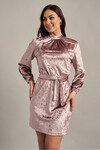 Бархатное платье розового цвета  - интернет-магазин Natali Bolgar