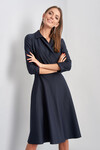 Платье темно-синего цвета с драпировкой 1 - интернет-магазин Natali Bolgar