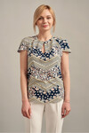 Блуза с короткими рукавами с принтом  - интернет-магазин Natali Bolgar