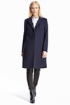 Прямое пальто темно-синего цвета 2 - интернет-магазин Natali Bolgar