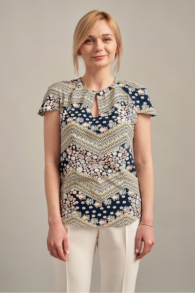 Блуза с короткими рукавами с принтом   – Natali Bolgar