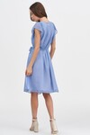 Шифоновое платье голубого цвета в мелкий горох 4 - интернет-магазин Natali Bolgar