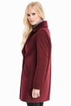 Двубортное пальто бордового цвета 1 - интернет-магазин Natali Bolgar