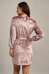 Бархатное платье розового цвета  1 - интернет-магазин Natali Bolgar