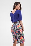 Короткая блуза сапфирового оттенка 1 - интернет-магазин Natali Bolgar