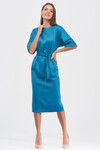 Сукня кольору морської хвилі із поясом 1 - интернет-магазин Natali Bolgar