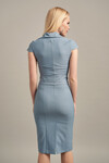 Платье-футляр нежно-голубого цвета с декоративным поясом 2 - интернет-магазин Natali Bolgar