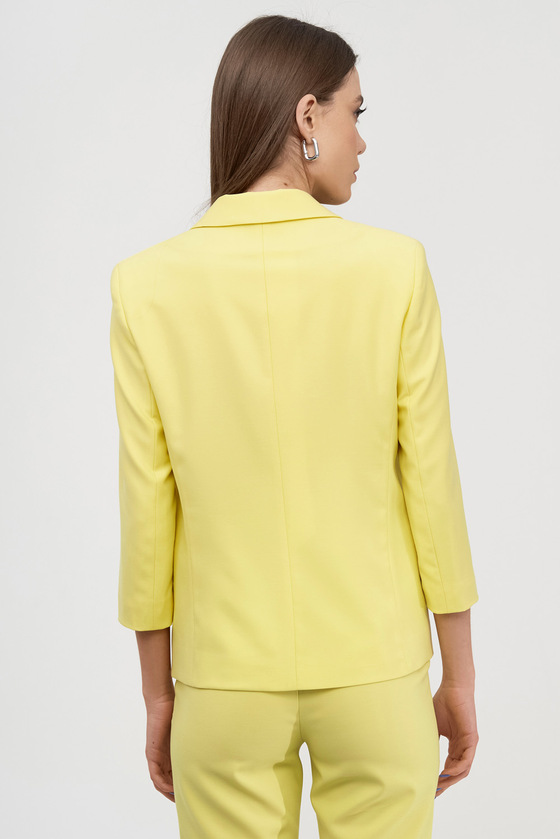 Жакет лимонного цвета с декоративными карманами 2 - интернет-магазин Natali Bolgar