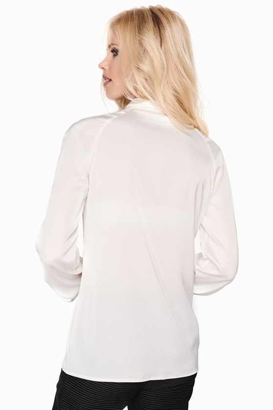 Блуза с бантом молочного оттенка 1 - интернет-магазин Natali Bolgar