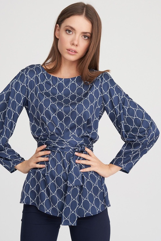 Шелковая блуза в принте 1 - интернет-магазин Natali Bolgar