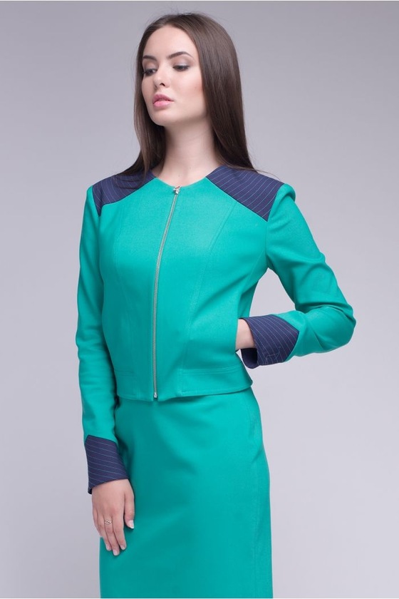 Жакет-куртка с контрастной вставкой 2 - интернет-магазин Natali Bolgar