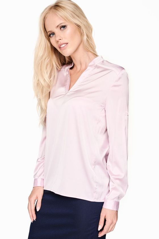 Светло-лиловая блуза без воротника - интернет-магазин Natali Bolgar