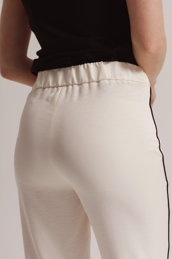 Укороченные брюки с контрастной отделкой 5 - интернет-магазин Natali Bolgar