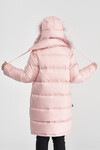Пуховик розового цвета с асимметричной молнией 1 - интернет-магазин Natali Bolgar