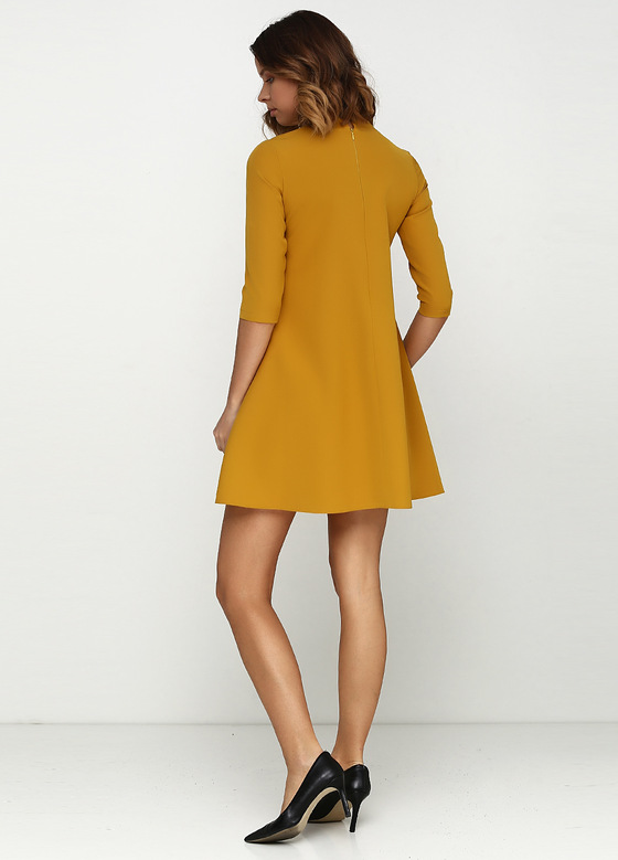 Платье горчичного цвета 1 - интернет-магазин Natali Bolgar