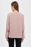 Блуза с рюшами бежевого цвета  1 - интернет-магазин Natali Bolgar