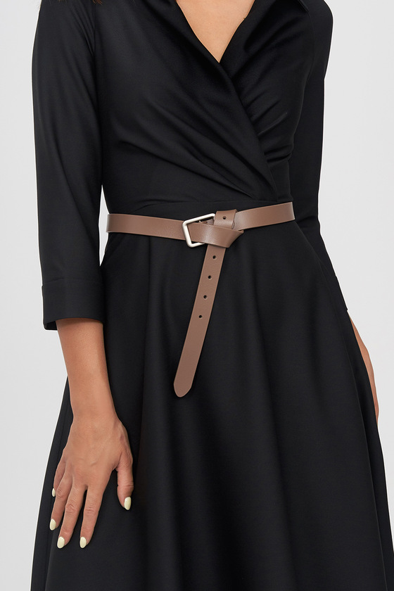 Платье черного цвета с драпировкой 4 - интернет-магазин Natali Bolgar