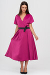 Струящееся платье на запах цвета фуксии 3 - интернет-магазин Natali Bolgar
