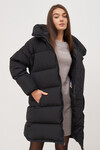Чорна пухова куртка в стилі oversize 1 - интернет-магазин Natali Bolgar