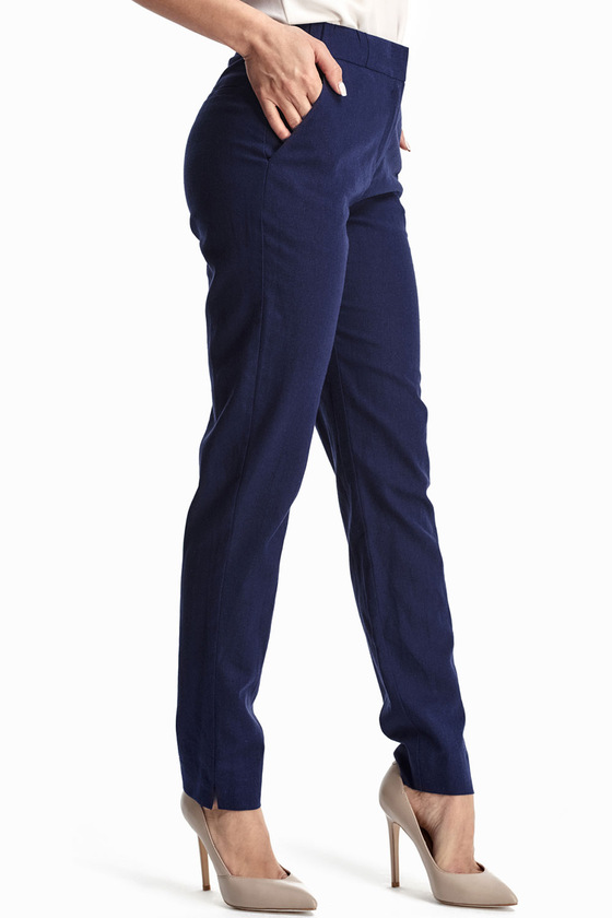 Льняные брюки синего цвета 2 - интернет-магазин Natali Bolgar