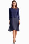 Комбинированное платье синего цвета - интернет-магазин Natali Bolgar