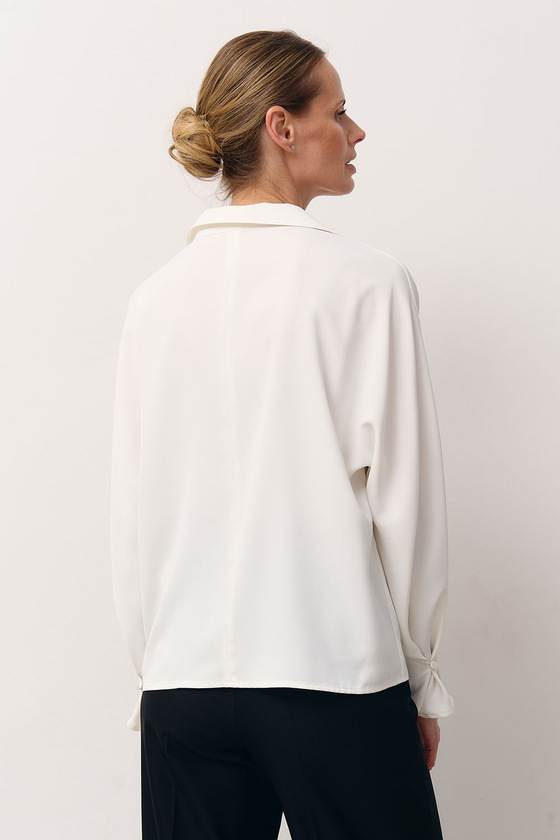 Блуза з віскози молочного кольору 2 - интернет-магазин Natali Bolgar
