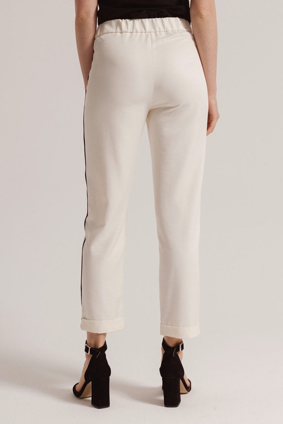 Укороченные брюки с контрастной отделкой 3 - интернет-магазин Natali Bolgar