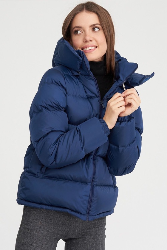 Куртка с капюшоном синего цвета 2 - интернет-магазин Natali Bolgar