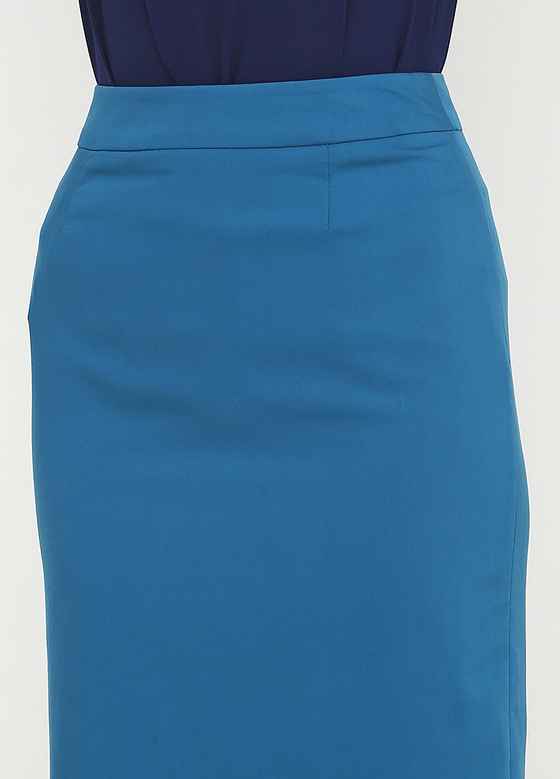 Прямая юбка синего цвета 2 - интернет-магазин Natali Bolgar